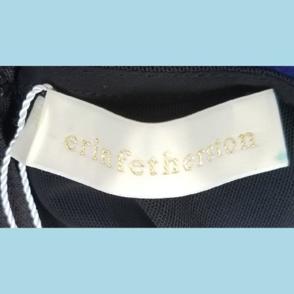 ERIN FETHERSTON Hanna Blue Black Fit Flare Dress - Picture 5 of 6